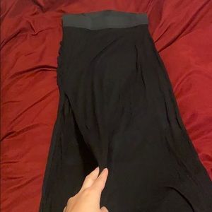Bebe Maxi High Slit Skirt